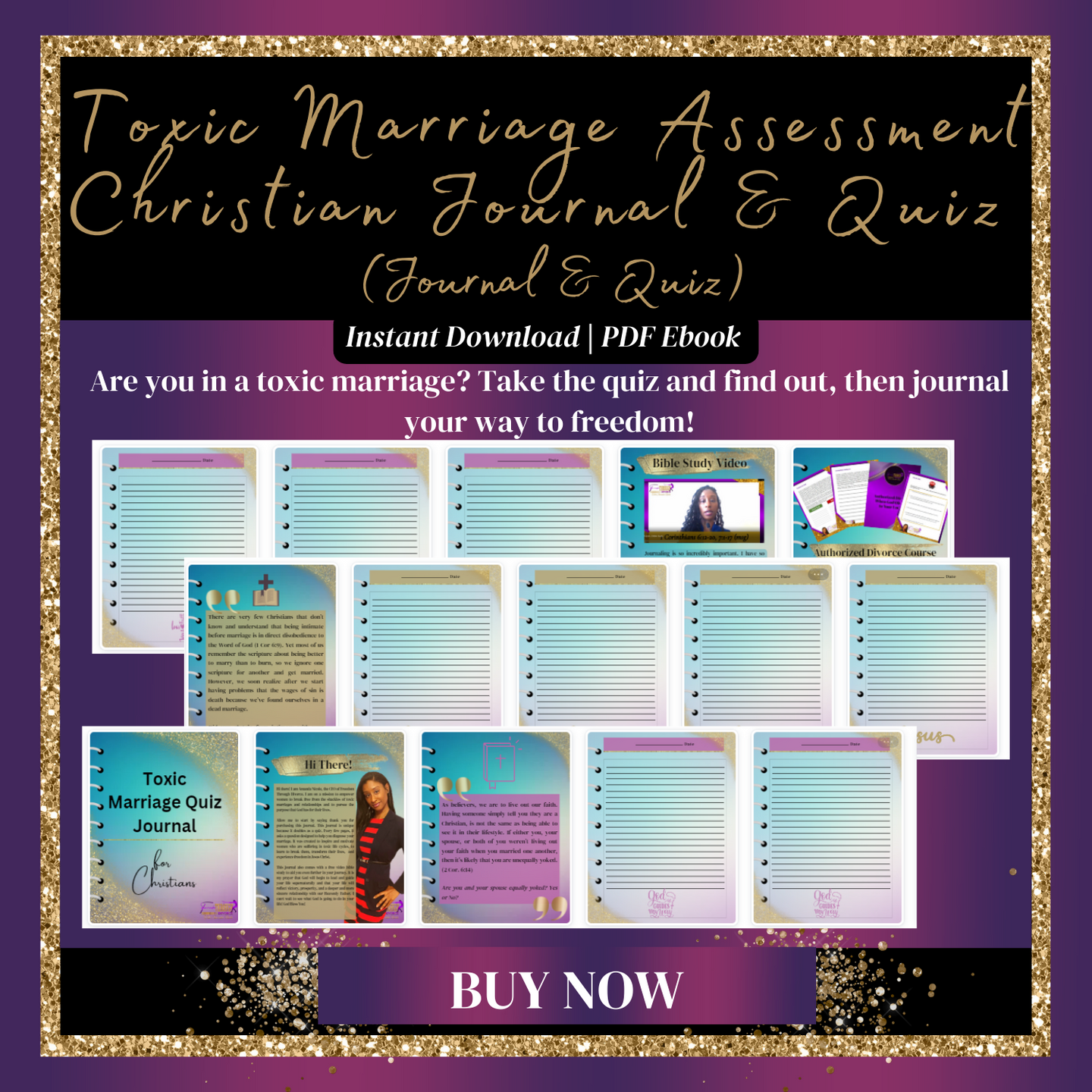 Toxic Marriage Assessment Christian Journal and Quiz