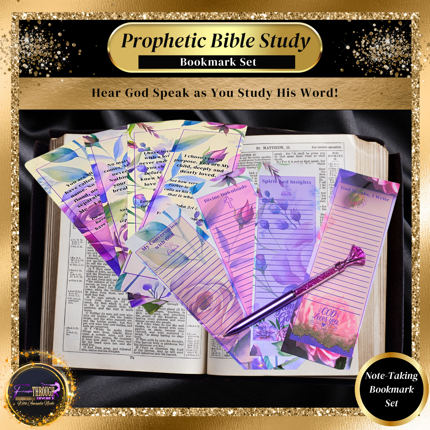 Prophetic Bible Study Bookmarks (Set of 8)