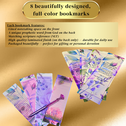 Prophetic Bible Study Bookmarks (Set of 8)