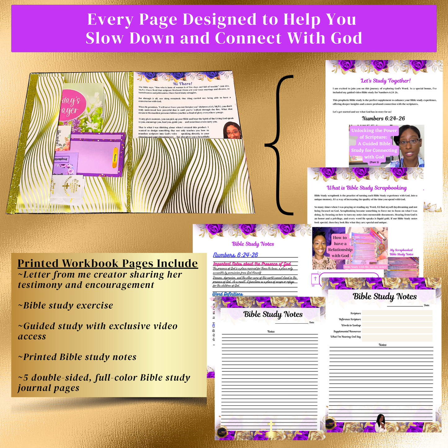 Conversations with God Handmade Bible Study Journal Workbook