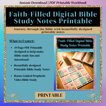 Faith-Filled Digital Bible Study Notes Printable