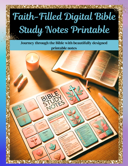 Faith-Filled Digital Bible Study Notes Printable