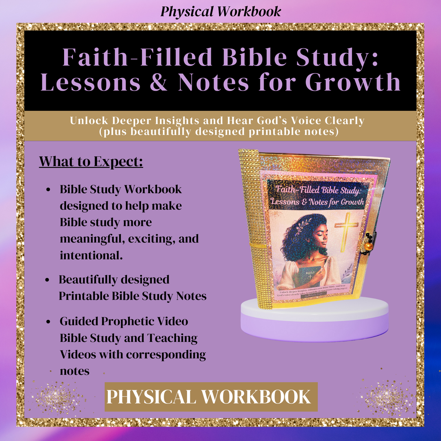 Faith-Filled Bible Study Workbook: Lessons & Notes for Growth (Physical Workbook)