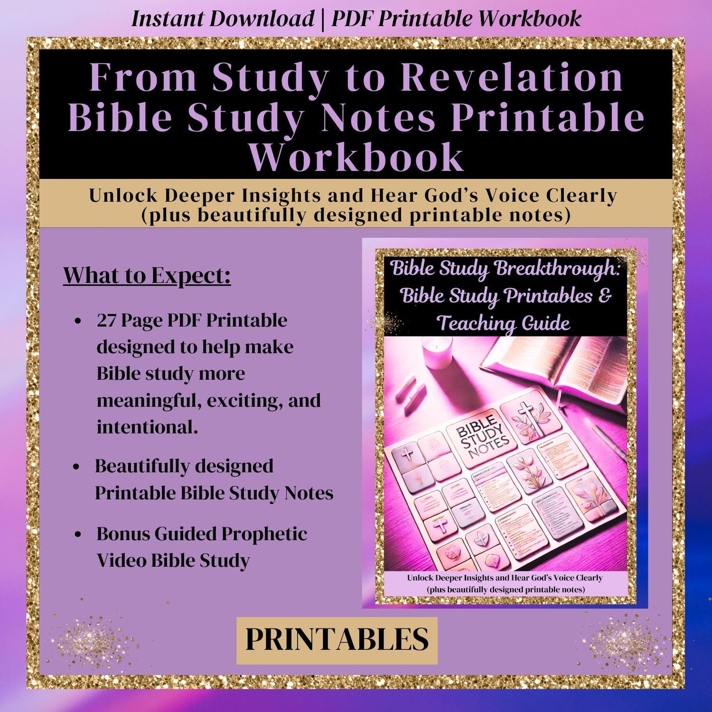 Bible Study Breakthrough: Bible Study Printables & Teaching Guide