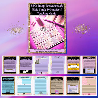 Bible Study Breakthrough: Bible Study Printables & Teaching Guide