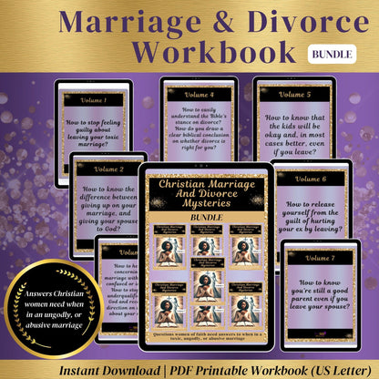 Christian Toxic Marriage Workbook BUNDLE (PDF Divorce Workbook-Volumes 1-7)