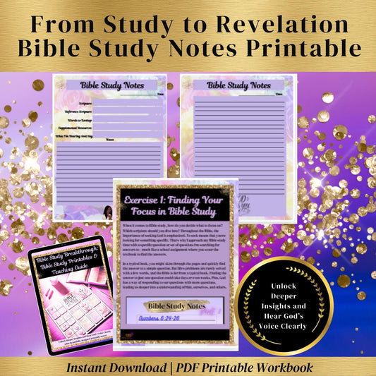 Bible Study Breakthrough: Bible Study Printables & Teaching Guide